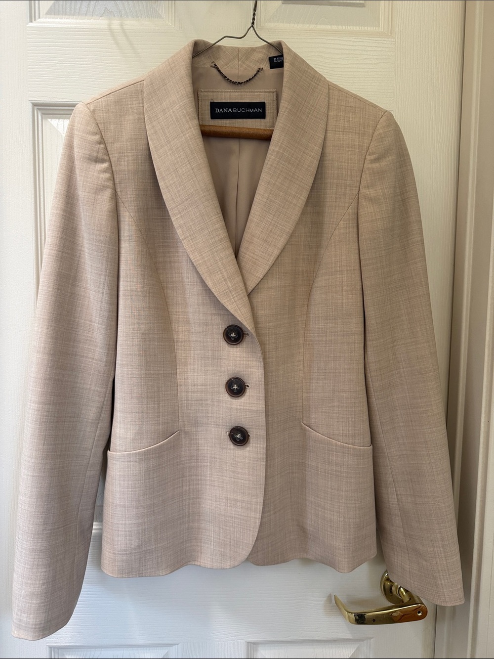Dana Buchman Light Beige Tailored Blazer